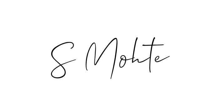 Make a beautiful signature design for name S Mohte. Use this online signature maker to create a handwritten signature for free. S Mohte signature style 2 images and pictures png