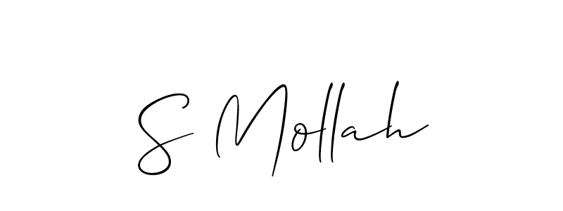Create a beautiful signature design for name S Mollah. With this signature (Allison_Script) fonts, you can make a handwritten signature for free. S Mollah signature style 2 images and pictures png
