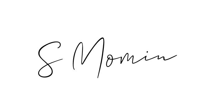 It looks lik you need a new signature style for name S Momin. Design unique handwritten (Allison_Script) signature with our free signature maker in just a few clicks. S Momin signature style 2 images and pictures png
