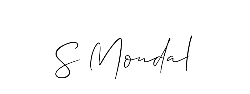 You should practise on your own different ways (Allison_Script) to write your name (S Mondal) in signature. don't let someone else do it for you. S Mondal signature style 2 images and pictures png