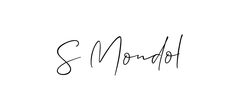 if you are searching for the best signature style for your name S Mondol. so please give up your signature search. here we have designed multiple signature styles  using Allison_Script. S Mondol signature style 2 images and pictures png