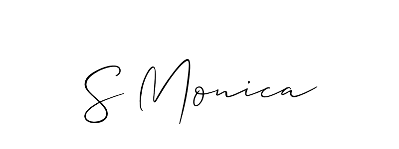 Similarly Allison_Script is the best handwritten signature design. Signature creator online .You can use it as an online autograph creator for name S Monica. S Monica signature style 2 images and pictures png