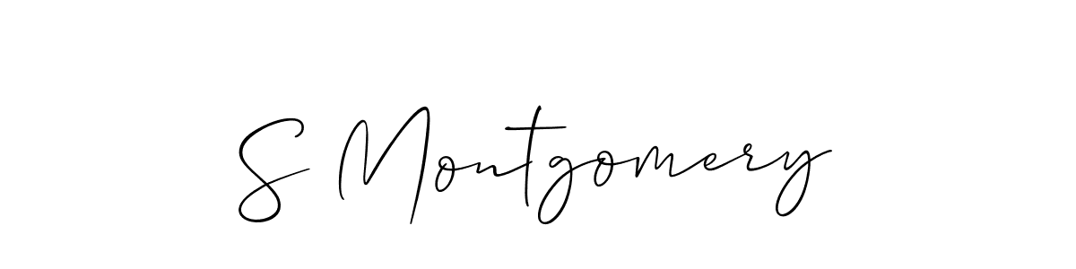 How to make S Montgomery signature? Allison_Script is a professional autograph style. Create handwritten signature for S Montgomery name. S Montgomery signature style 2 images and pictures png