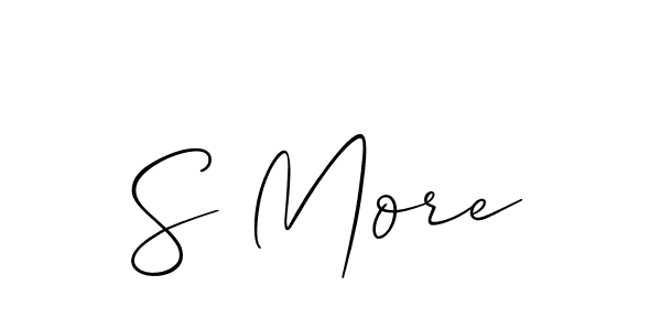 Also we have S More name is the best signature style. Create professional handwritten signature collection using Allison_Script autograph style. S More signature style 2 images and pictures png