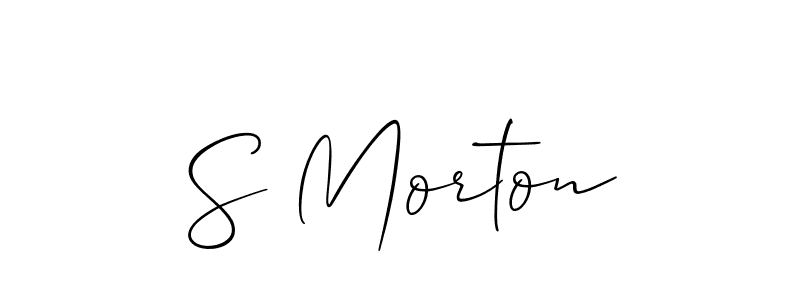 How to make S Morton signature? Allison_Script is a professional autograph style. Create handwritten signature for S Morton name. S Morton signature style 2 images and pictures png