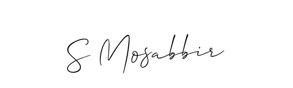 Make a beautiful signature design for name S Mosabbir. Use this online signature maker to create a handwritten signature for free. S Mosabbir signature style 2 images and pictures png