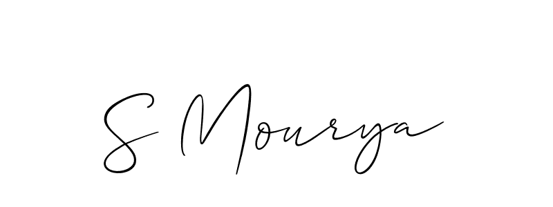 How to Draw S Mourya signature style? Allison_Script is a latest design signature styles for name S Mourya. S Mourya signature style 2 images and pictures png