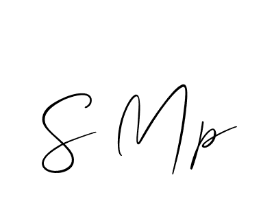 Also You can easily find your signature by using the search form. We will create S Mp name handwritten signature images for you free of cost using Allison_Script sign style. S Mp signature style 2 images and pictures png