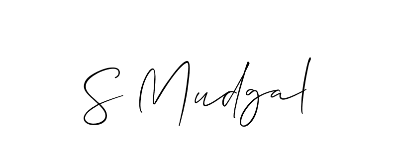 It looks lik you need a new signature style for name S Mudgal. Design unique handwritten (Allison_Script) signature with our free signature maker in just a few clicks. S Mudgal signature style 2 images and pictures png