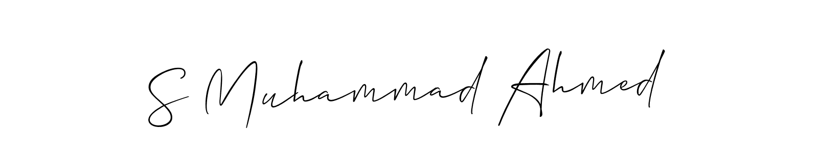 How to make S Muhammad Ahmed signature? Allison_Script is a professional autograph style. Create handwritten signature for S Muhammad Ahmed name. S Muhammad Ahmed signature style 2 images and pictures png
