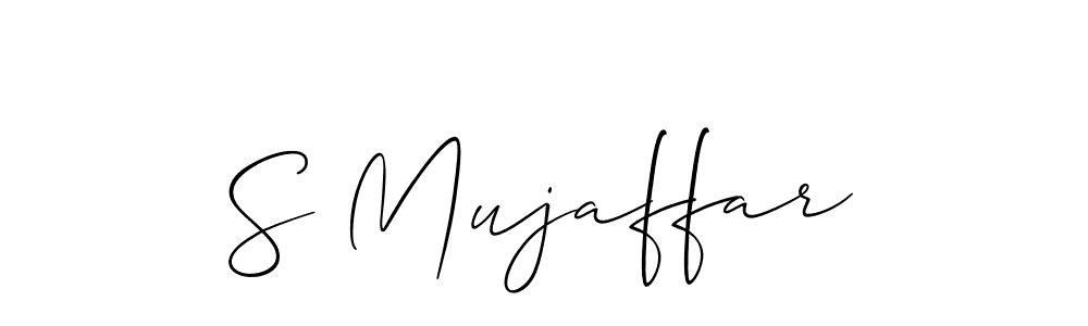 You can use this online signature creator to create a handwritten signature for the name S Mujaffar. This is the best online autograph maker. S Mujaffar signature style 2 images and pictures png