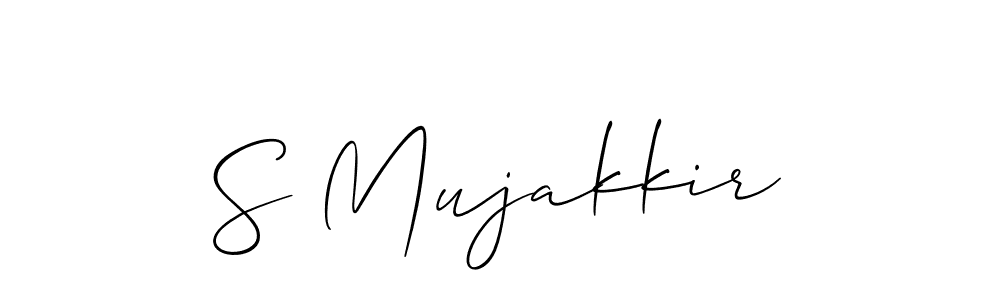 How to Draw S Mujakkir signature style? Allison_Script is a latest design signature styles for name S Mujakkir. S Mujakkir signature style 2 images and pictures png