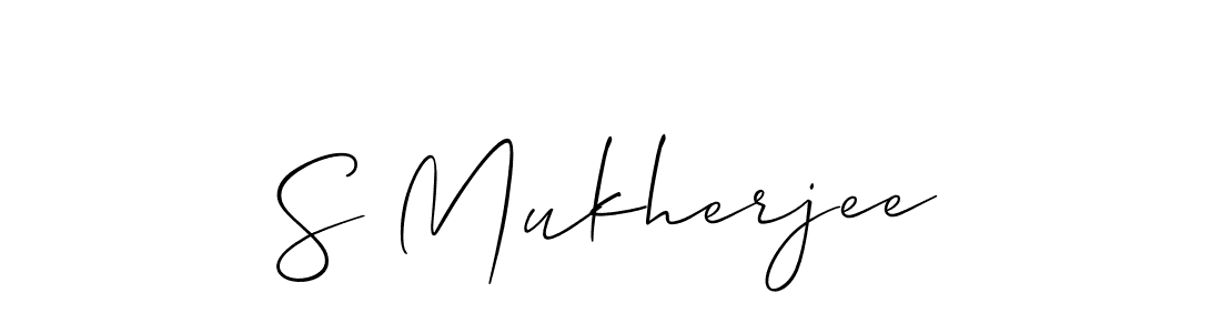 Also You can easily find your signature by using the search form. We will create S Mukherjee name handwritten signature images for you free of cost using Allison_Script sign style. S Mukherjee signature style 2 images and pictures png