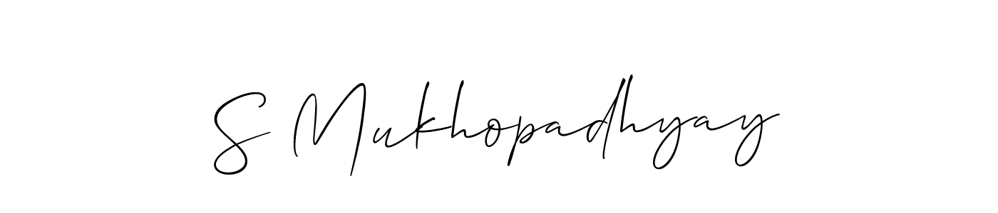 S Mukhopadhyay stylish signature style. Best Handwritten Sign (Allison_Script) for my name. Handwritten Signature Collection Ideas for my name S Mukhopadhyay. S Mukhopadhyay signature style 2 images and pictures png