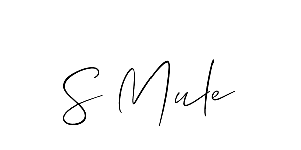 Also You can easily find your signature by using the search form. We will create S Mule name handwritten signature images for you free of cost using Allison_Script sign style. S Mule signature style 2 images and pictures png