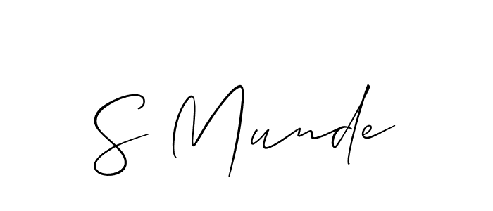 How to make S Munde signature? Allison_Script is a professional autograph style. Create handwritten signature for S Munde name. S Munde signature style 2 images and pictures png