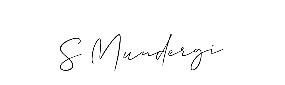 Create a beautiful signature design for name S Mundergi. With this signature (Allison_Script) fonts, you can make a handwritten signature for free. S Mundergi signature style 2 images and pictures png