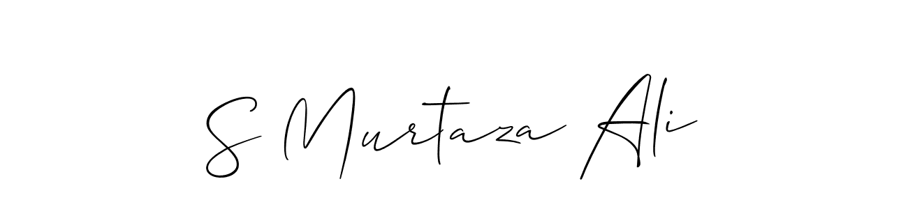 How to make S Murtaza Ali signature? Allison_Script is a professional autograph style. Create handwritten signature for S Murtaza Ali name. S Murtaza Ali signature style 2 images and pictures png