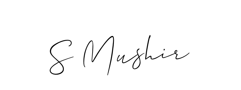 Similarly Allison_Script is the best handwritten signature design. Signature creator online .You can use it as an online autograph creator for name S Mushir. S Mushir signature style 2 images and pictures png