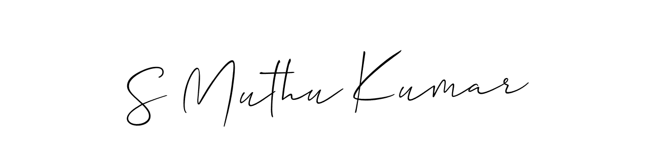 Use a signature maker to create a handwritten signature online. With this signature software, you can design (Allison_Script) your own signature for name S Muthu Kumar. S Muthu Kumar signature style 2 images and pictures png