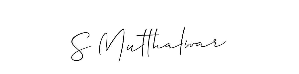 It looks lik you need a new signature style for name S Mutthalwar. Design unique handwritten (Allison_Script) signature with our free signature maker in just a few clicks. S Mutthalwar signature style 2 images and pictures png