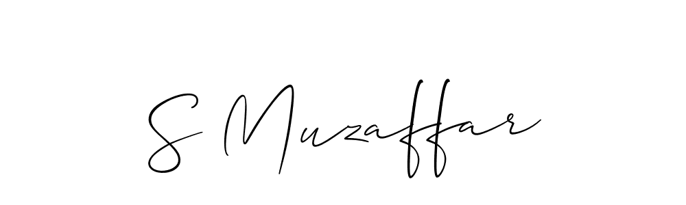Allison_Script is a professional signature style that is perfect for those who want to add a touch of class to their signature. It is also a great choice for those who want to make their signature more unique. Get S Muzaffar name to fancy signature for free. S Muzaffar signature style 2 images and pictures png