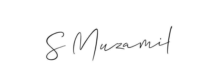 How to Draw S Muzamil signature style? Allison_Script is a latest design signature styles for name S Muzamil. S Muzamil signature style 2 images and pictures png