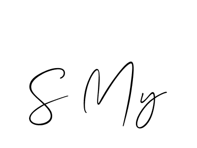Use a signature maker to create a handwritten signature online. With this signature software, you can design (Allison_Script) your own signature for name S My. S My signature style 2 images and pictures png