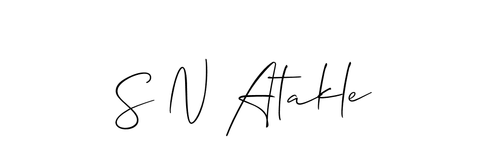 Make a beautiful signature design for name S N Atakle. Use this online signature maker to create a handwritten signature for free. S N Atakle signature style 2 images and pictures png
