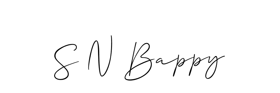 S N Bappy stylish signature style. Best Handwritten Sign (Allison_Script) for my name. Handwritten Signature Collection Ideas for my name S N Bappy. S N Bappy signature style 2 images and pictures png