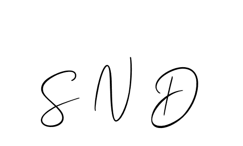 How to make S N D name signature. Use Allison_Script style for creating short signs online. This is the latest handwritten sign. S N D signature style 2 images and pictures png