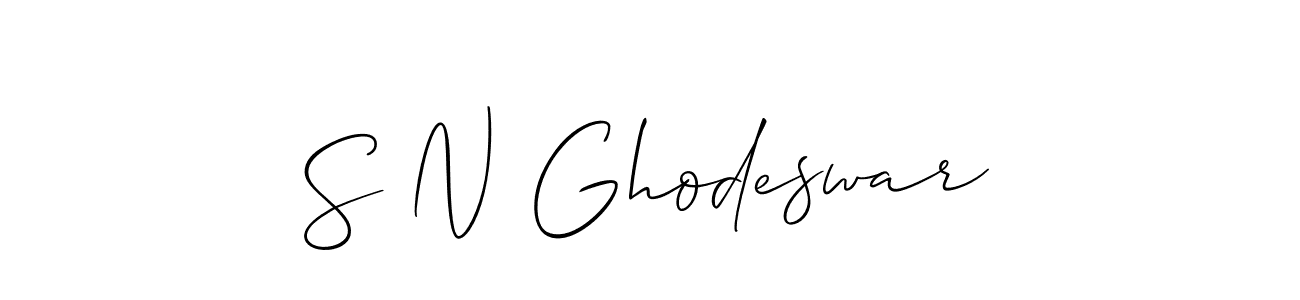 Design your own signature with our free online signature maker. With this signature software, you can create a handwritten (Allison_Script) signature for name S N Ghodeswar. S N Ghodeswar signature style 2 images and pictures png