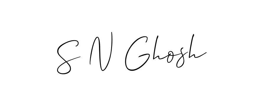 How to make S N Ghosh signature? Allison_Script is a professional autograph style. Create handwritten signature for S N Ghosh name. S N Ghosh signature style 2 images and pictures png
