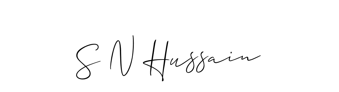 How to make S N Hussain signature? Allison_Script is a professional autograph style. Create handwritten signature for S N Hussain name. S N Hussain signature style 2 images and pictures png