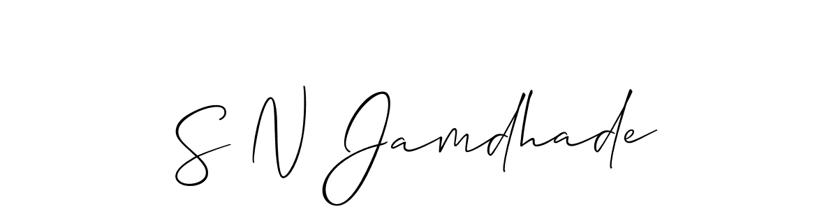Also we have S N Jamdhade name is the best signature style. Create professional handwritten signature collection using Allison_Script autograph style. S N Jamdhade signature style 2 images and pictures png