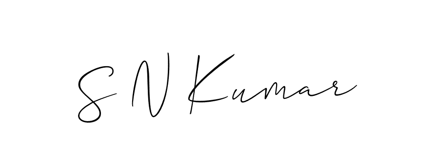 How to Draw S N Kumar signature style? Allison_Script is a latest design signature styles for name S N Kumar. S N Kumar signature style 2 images and pictures png