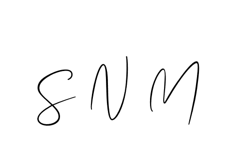 This is the best signature style for the S N M name. Also you like these signature font (Allison_Script). Mix name signature. S N M signature style 2 images and pictures png