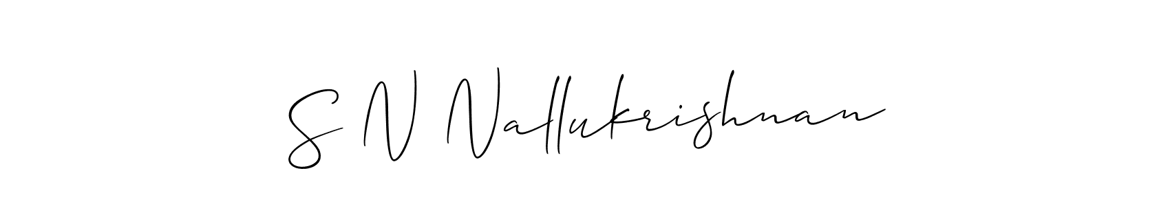 This is the best signature style for the S N Nallukrishnan name. Also you like these signature font (Allison_Script). Mix name signature. S N Nallukrishnan signature style 2 images and pictures png