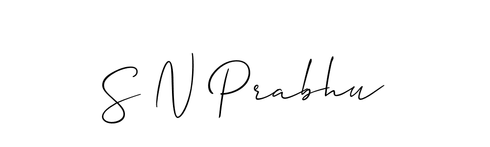 if you are searching for the best signature style for your name S N Prabhu. so please give up your signature search. here we have designed multiple signature styles  using Allison_Script. S N Prabhu signature style 2 images and pictures png