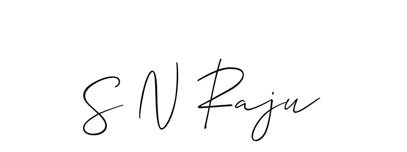 Make a beautiful signature design for name S N Raju. With this signature (Allison_Script) style, you can create a handwritten signature for free. S N Raju signature style 2 images and pictures png