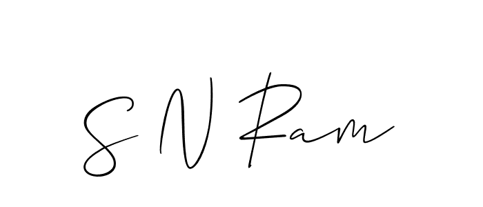 S N Ram stylish signature style. Best Handwritten Sign (Allison_Script) for my name. Handwritten Signature Collection Ideas for my name S N Ram. S N Ram signature style 2 images and pictures png