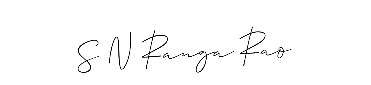 Also You can easily find your signature by using the search form. We will create S N Ranga Rao name handwritten signature images for you free of cost using Allison_Script sign style. S N Ranga Rao signature style 2 images and pictures png