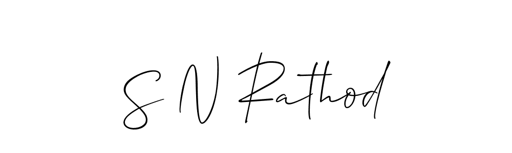 Create a beautiful signature design for name S N Rathod. With this signature (Allison_Script) fonts, you can make a handwritten signature for free. S N Rathod signature style 2 images and pictures png