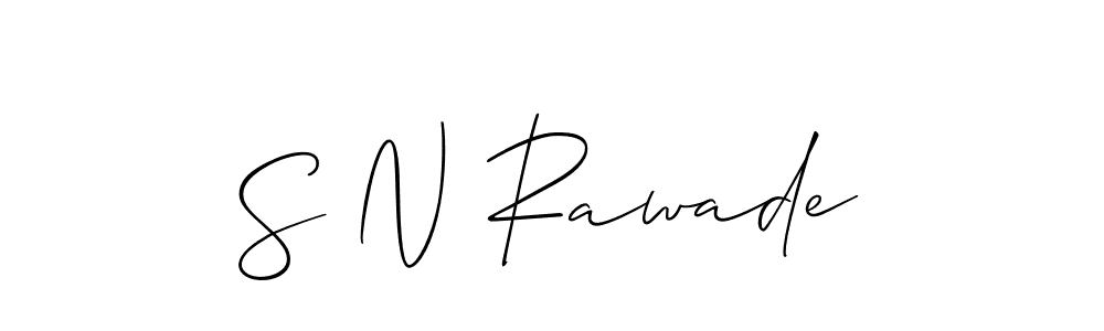 Create a beautiful signature design for name S N Rawade. With this signature (Allison_Script) fonts, you can make a handwritten signature for free. S N Rawade signature style 2 images and pictures png