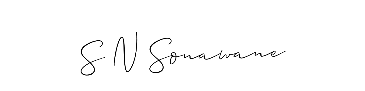 Also we have S N Sonawane name is the best signature style. Create professional handwritten signature collection using Allison_Script autograph style. S N Sonawane signature style 2 images and pictures png