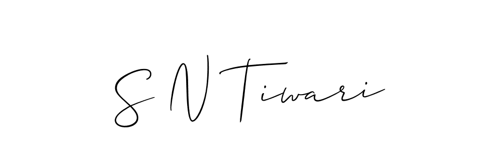 Use a signature maker to create a handwritten signature online. With this signature software, you can design (Allison_Script) your own signature for name S N Tiwari. S N Tiwari signature style 2 images and pictures png