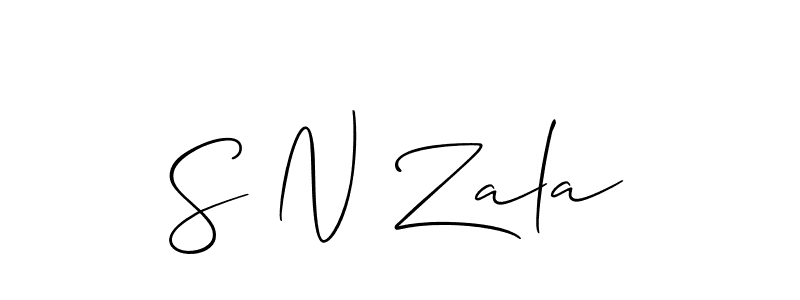 Best and Professional Signature Style for S N Zala. Allison_Script Best Signature Style Collection. S N Zala signature style 2 images and pictures png