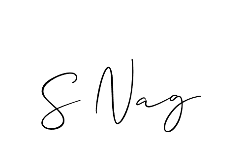 How to Draw S Nag signature style? Allison_Script is a latest design signature styles for name S Nag. S Nag signature style 2 images and pictures png