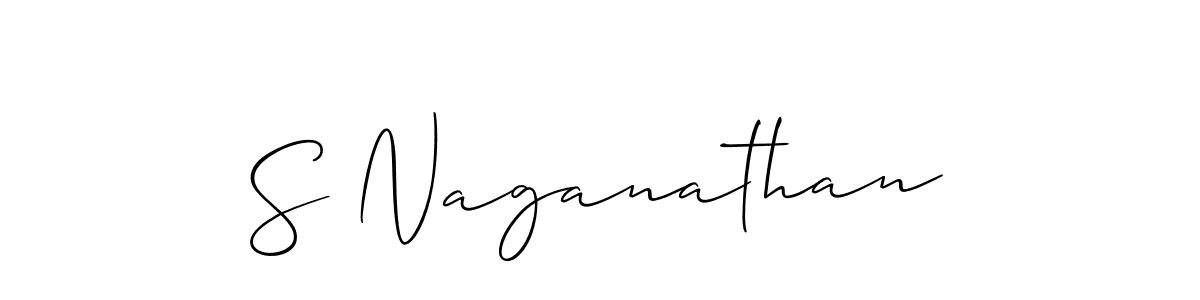 You should practise on your own different ways (Allison_Script) to write your name (S Naganathan) in signature. don't let someone else do it for you. S Naganathan signature style 2 images and pictures png