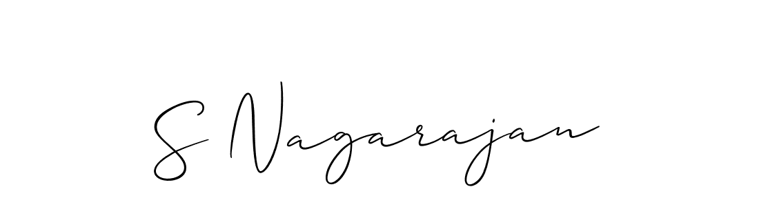 The best way (Allison_Script) to make a short signature is to pick only two or three words in your name. The name S Nagarajan include a total of six letters. For converting this name. S Nagarajan signature style 2 images and pictures png